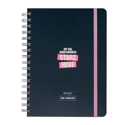 Mr.Wonderful Office Basic diary 2024 Week view, My big achievements start here, 22.1 x 2.1 x 15.6