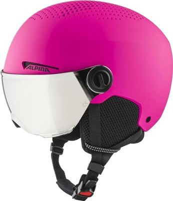 ALPINA Unisex - Kinderen, ZUPO VISOR Q-LITE Skihelm, pink matt, 51-55 cm