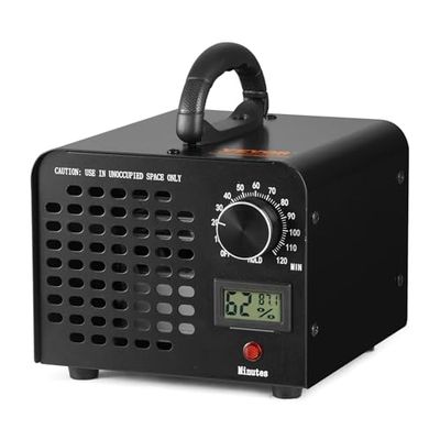 VEVOR Générateur d'Ozone Purificateur d'Air 24000 mg/h Générateur O3 pour Éliminer les Odeurs Commercial Industriel 100 W Grande Capacité Minuterie 0-120 min pour Chambres Voitures Animaux Domestiques