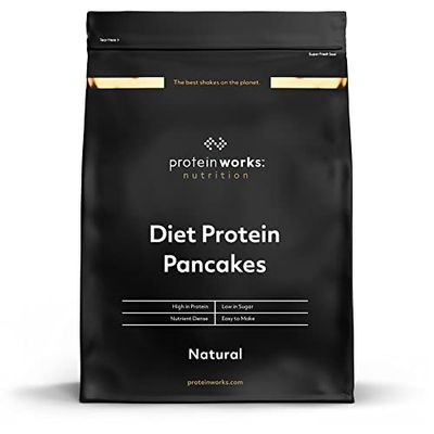 THE PROTEIN WORKS Pancakes Protéinés Diet | Nature | Encas riche en protéines et faible en sucre | Facile et rapide à préparer | Protein Works | 1kg