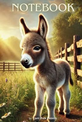 Cute Baby Donkey Notebook – Adorable idea for Kids who Love Animals: Fun and Creative – Perfect for Writing, Drawing, and School Notes!