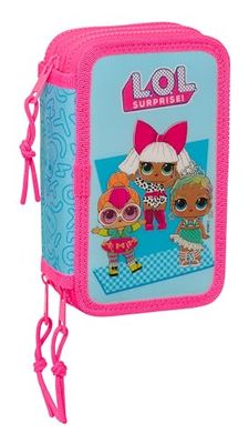 LOL SURPRISE! DIVAS Schooletui met 36 nuttige voorwerpen, pennenetui voor kinderen, ideaal voor kinderen van 5 tot 14 jaar, comfortabel en veelzijdig, kwaliteit en sterkte, 12,5 x 5,5 x 19,5 cm,