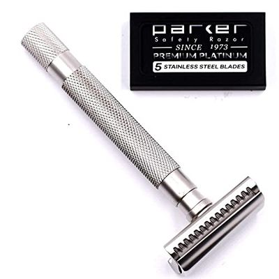 Parker rasoio di sicurezza satin chrome semi slant