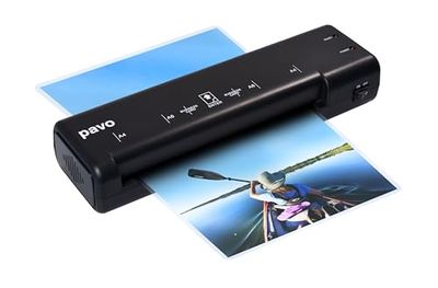 Pavo - Premium Plastificadora A4, incluye juego de láminas de plastificado de 5 unidades, 8038718