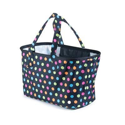 Genius Mixte Einkaufstasche Falko Light Panier de Courses, Noir-coloré, Large