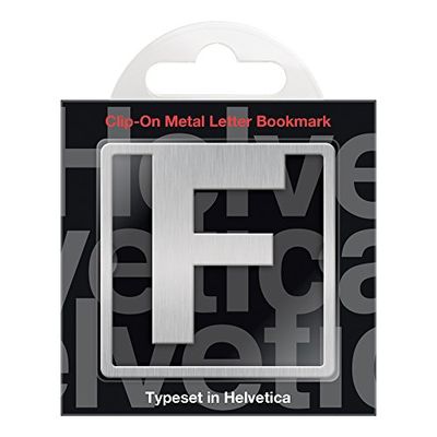IF Helvetica Clip-On Letter Bookmark - F