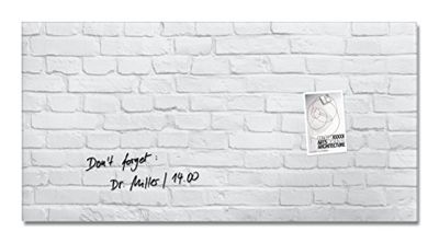 SIGEL GL144 Lavagna magnetica in vetro premium, superficie lucida, 91 x 46 cm, montaggio facile, bianco, Artverum