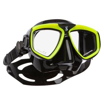 Scubapro Zoom Rental Mask, Svart/Jaune, Dykprodukter Unisex-Vuxen, Flerfärgad, One Size