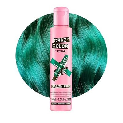 Crazy Color Pine Green Semi-Permanent Hair Dye. Highly Pigmented Dark Green Conditioning & Oil Nourishing Vegan Formula | No Bleach or Ammonia | Limited Edition 150ml Size Size