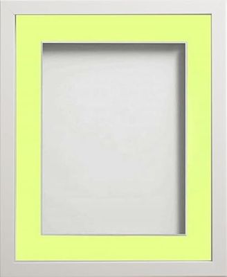 Frame Company Webber White with Lemon Bon Bon Mount, 14x11 for 12x8 inch