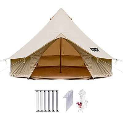 Happybuy Tente Mongole Diamètre de 4m Yourte Mongole de Coton Camping Tente Camping Yourte