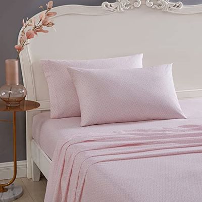 Betsey Johnson Home | Percale Collectie | Lakenset - 100% Katoen, Lichtgewicht & Ademend, Crisp & Cool, Twin, Diamond Lace