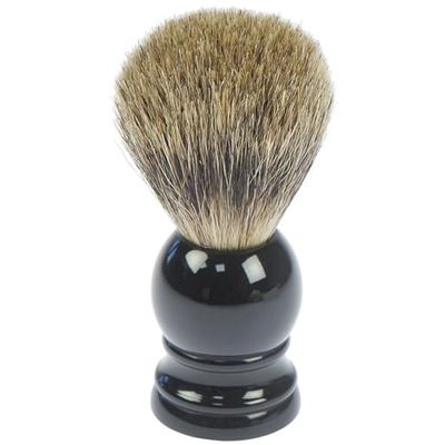 Spazzola da barba di rasatura della barra della barra della barra del marchio, soffitto puro, nero, manico in plastica, H, anello
