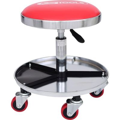 KS Tools 500.8004 Taburete móvil y de altura regulable, carga máxima 135 kg
