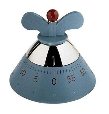 ALESSI Temporizador de cozinha, azul, 10,5 cm