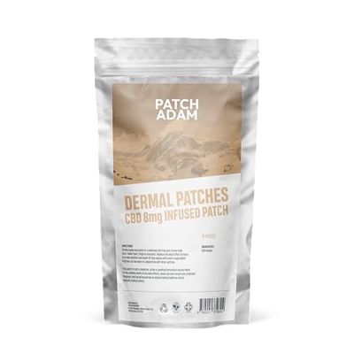 Patch Adam CBD Infused Patches - 8mg CBD Isolate with 24-Hour Release, Easy Application, Hassle-Free Absorption - Pack of 15 Pain Relief Patches