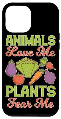 Design végétaliste Animaux Love Me Plantes Fear Me Coque pour iPhone 12 Pro Max