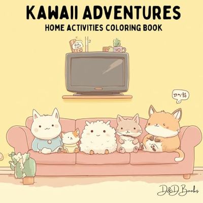 Kawaii Adventures: Home Activities Coloring Book