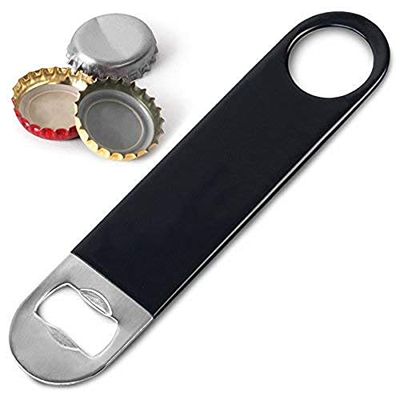 Bar@drinkstuff Bar Blade Vinyl Coated Black - Black Vinyl Coated Bottle Opener