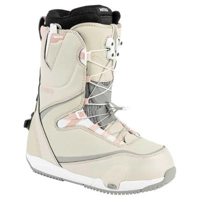 Nitro Damer CAVE TLS Step On All Mountain Freestyle Freeride snabbsnörningssystem båt snowboardbåt, sandros, 23,5