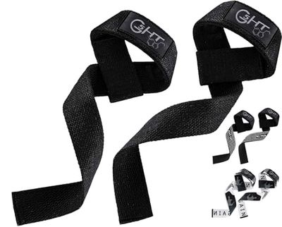G5 HT SPORT Straps (Vadderade) Bodybuilding Träning Män Kvinnor Remmar Viktlyftning För Kraftlyftning Deadlift Viktlyftning (Svart)