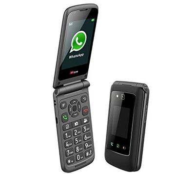 TTfone Titan TT950 Whatsapp 3G Touchscreen Senior Big Button Flip Mobile Phone - Pay As You Go (O2 BUNDLE PAYG with £20 Credit)