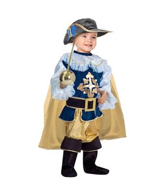 Ciao - Klein musketier-kostuum voor babykinderen, Blauw/Goud, 3-4 jaar