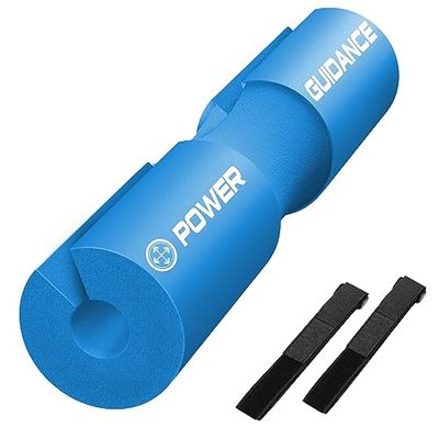 POWER GUIDANCE skivstång stoppning knäböj barbell squat pad perfekt för squats lungor hip thrusts styrketräning mer passform 50 mm olympiska barer Många färger finns tillgängliga (4 blå)