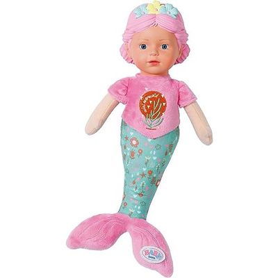 BABY born Muñeca Sirena 832288 - Muñeca de tela súper suave de 30cm para bebés, recién nacidos y niños - Lavable a 30°C - Adecuada desde el nacimiento