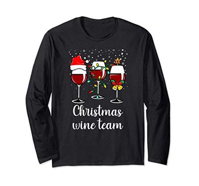 Bicchiere di vino di Natale di festa divertente regalo Maglia a Manica
