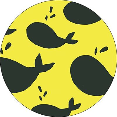 Bonateks, Tappetino per mouse rotondo con stampa digitale, base antiscivolo, per ufficio e casa, diametro 22 cm
