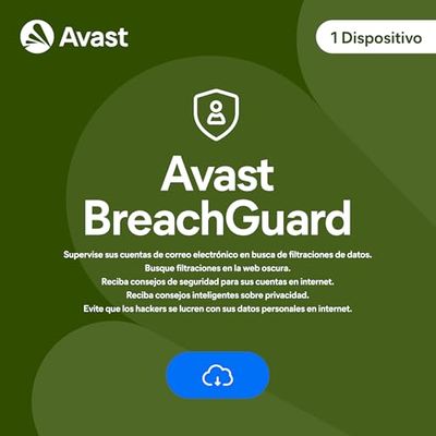 Avast BreachGuard 2025 | 1 Dispositivo | 1 Año | Descarga digital