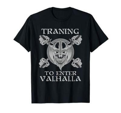 Allenamento per sollevamento pesi Valhalla Gym Training Fitness Maglietta