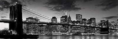 Pyramid International" Brooklyn Bridge at Dusk - Poster sottile, in carta, multicolore, 30 x 91,5 x 1,3 cm
