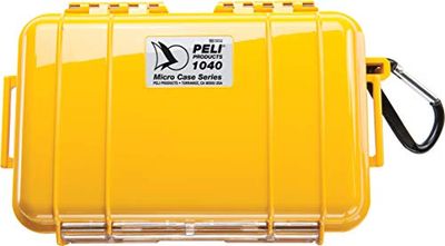 Peli 1040 Waterdicht Doosje Om Mo1L, Sd-Kaarten, Ipod E.A. Waardevolle Spullen Te Bewaren In Outdoor Activiteiten, Ip67 Water-En Stofdicht, Capaciteit: 0,7L, Gemaakt In De Vs, Kleur: Kleur: Geel/Zwart