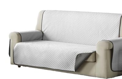 Estoralis - AVA-soffskydd, 1 Square/Relax (55x220 cm.), Skydd för soffor som är avtagbar. Färg Vit/Taupe