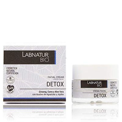 Crema Facial Detox 50ml. Vegana. Antioxindante y Antiedad. Elimina Impurezas. Piel Mixta-Grasa.