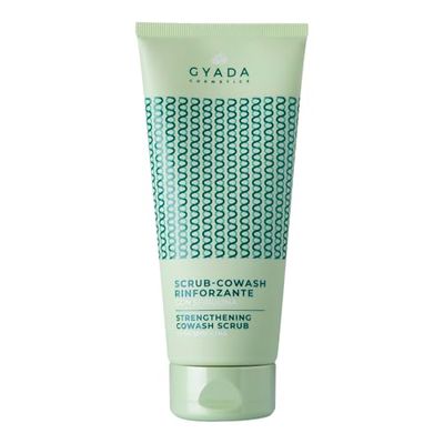 GYADA COSMETICS, Scrub CoWash Rinforzante con Spirulina, Detergente ed Esfoliante, con Microgranuli Vegetali di Nocciole e Mandorle, per Lavaggi Frequenti e Delicati, con Avena e Ginseng, 200 ml