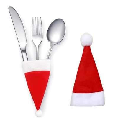 PARENCE – Juego de 2 bolsas para cubiertos de Navidad – Decoración de mesa – Accesorios de mesa para decoración navideña elegante