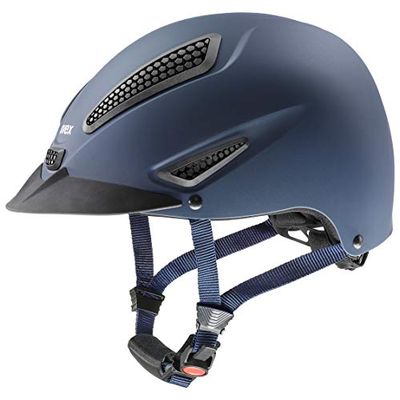 uvex perfexxion II, Casco de equitación Robusto Unisex, Ajuste de Talla individualizado, ventilación óptima, Blue Matt, 59-61 cm