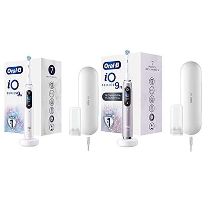 Oral-B iO Series 9n Brosse à Dents Électrique Rechargeable avec 1 Manche Intelligence, 1 Brossette et 1 Étui & iO Series 9n Brosse à Dents Électrique Rechargeable avec 1 Manche Intelligence, Rose