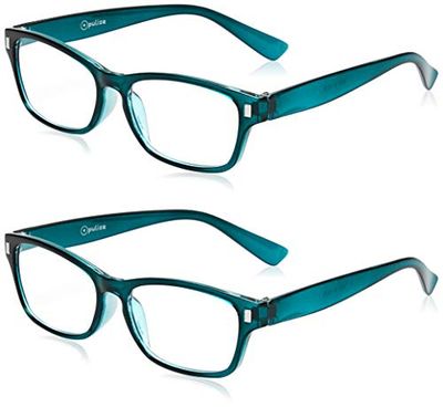The Reading Glasses Company Óculos de leitura água-marinha leitores valor pack 2 homens mulheres Rr77-Q 2,50 2 unidades 58 g