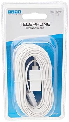 Stalwart H-28136 Telephone Extension Lead, 10 m