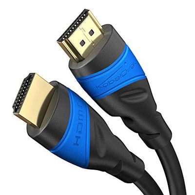 KabelDirekt – HDMI-kabel 4K – 5m – med A.I.S-skärmning, designad i Tyskland (stöder alla HDMI-enheter som PS5/Xbox, Switch – 4K@60Hz, HDCP, High Speed HDMI med Ethernet, svart)