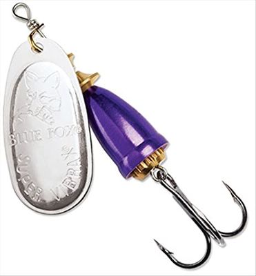 Blue Fox Classic Vibrax 06 Plated 5/8 (Silver/Purple, Size- 3.75)