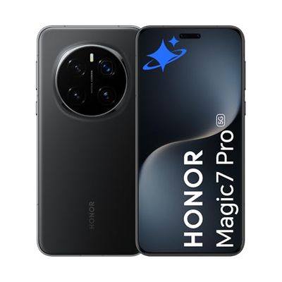 HONOR Magic7 Pro 5G Mobile Phone, AI Falcon Camera,12GB RAM 512GB,5270 mAh All-Day Battery,IP69 & IP68 Water Resistance, AI Eye Comfort Display,Dual SIM,Android 14,Black