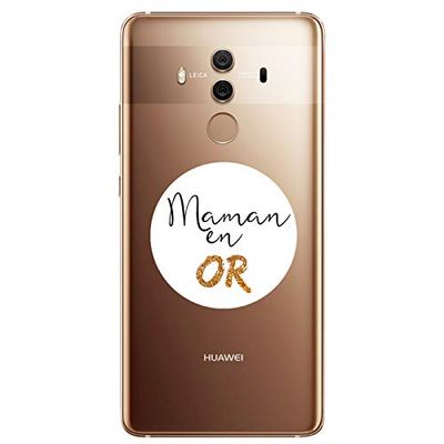 Zokko Beschermhoes Huawei Mate 10 Pro Maman Gold – zacht transparant inkt zwart