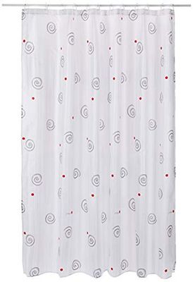 Spirella Cortina Textil Naomi Silver 180X180 1239164, Blanc, Standard
