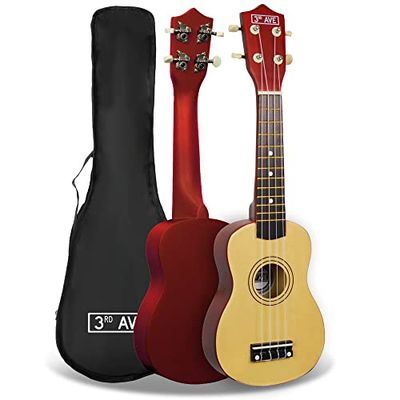 3rd Avenue sopraan ukulele voor beginners 21 inch - naturel - GRATIS ukelele-tas