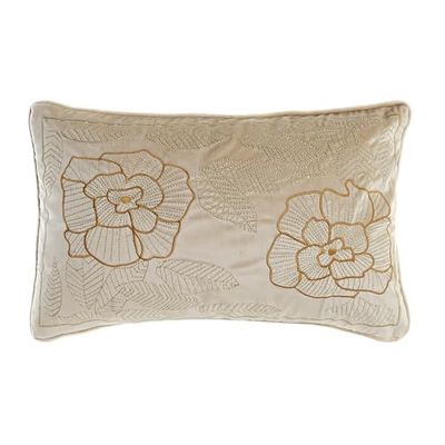 COJIN POLIESTER 50X10X30 500 GR, FLORES BORDADO